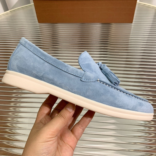 lp dot sole walk loafer cloud blue suede