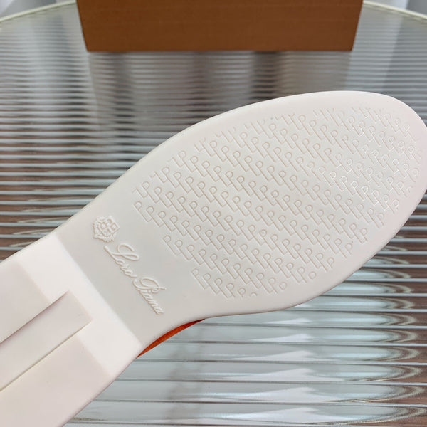 lp dot sole walk loafer orange suede