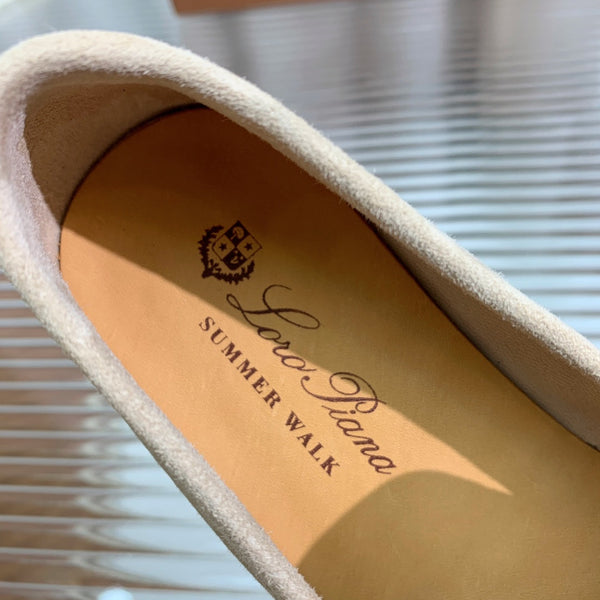 lp dot sole walk loafer beige suede