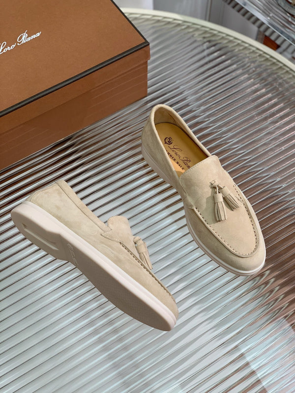 lp dot sole walk loafer beige suede