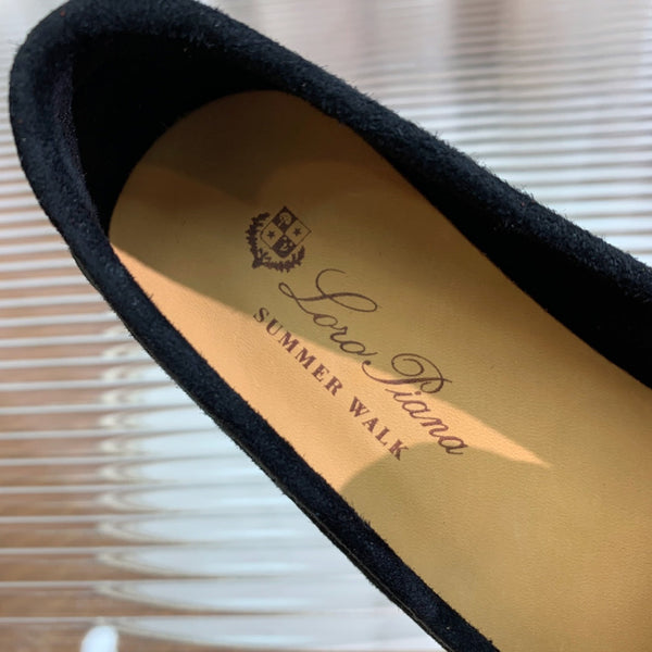 mocassino LP Dot Sole Walk in pelle scamosciata nera