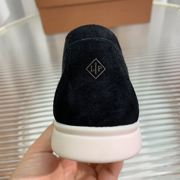 mocassino LP Dot Sole Walk in pelle scamosciata nera