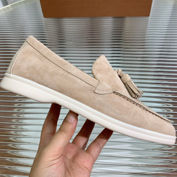 lp dot sole walk loafer cashew butter suede