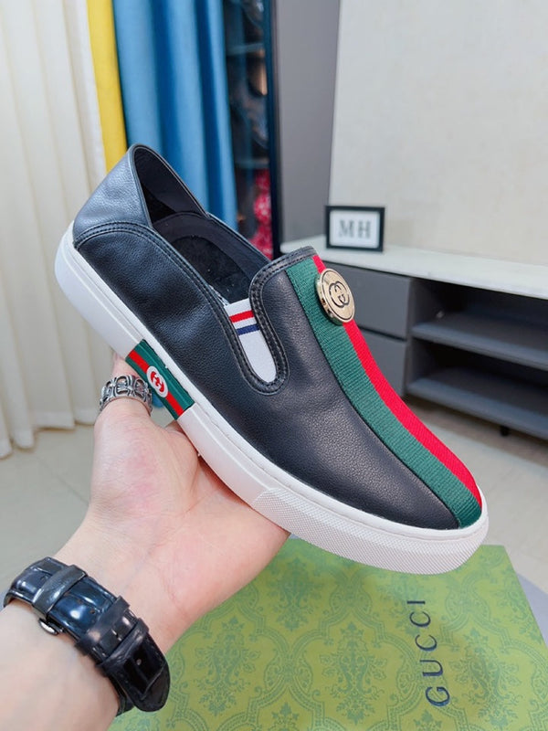 GG Men's Slip on Loafer Black Cowhide 592111