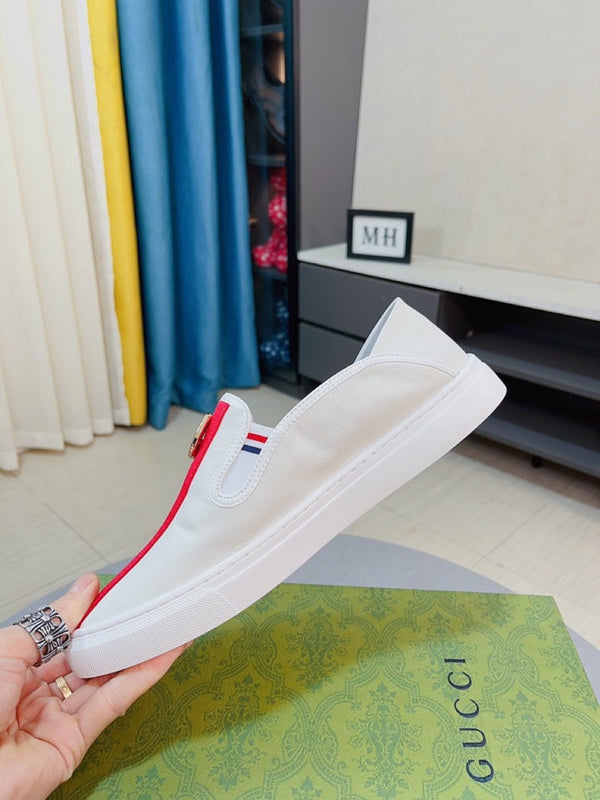 GG Men's Slip on Loafer White Cowhide 592112