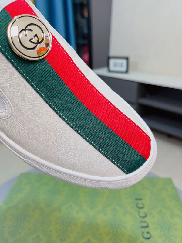 GG Men's Slip on Loafer White Cowhide 592112