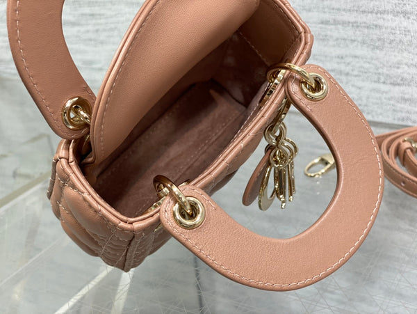 micro lady 12 pelle di agnello marrone rosato ghw