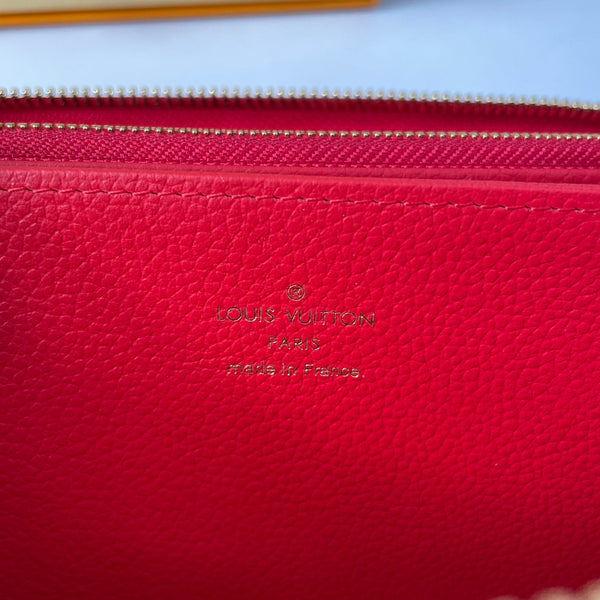 LV M61865 Zippy Wallet Red Monogram Empreinte Leather 221619