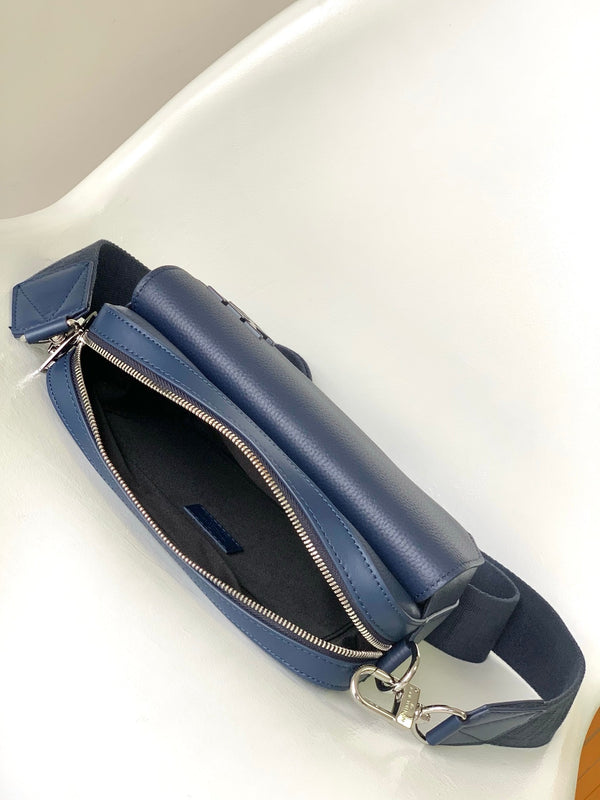 LV Fastline Messenger Bag 23.5 Blue Cowhide HW