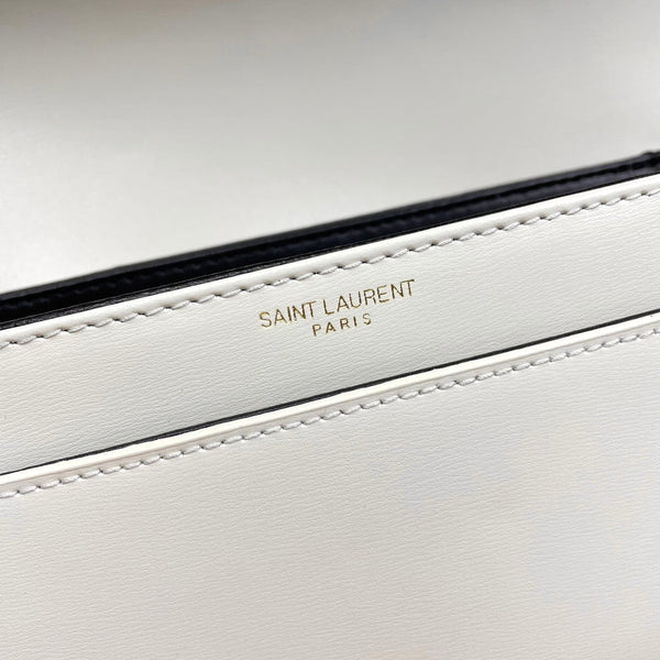 YSL Solferino Small Satchel Bag White Calfskin 285573
