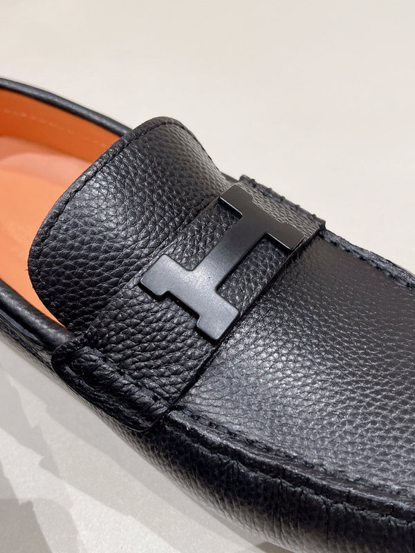 HM Men's Loafer Black Cowhide 557566