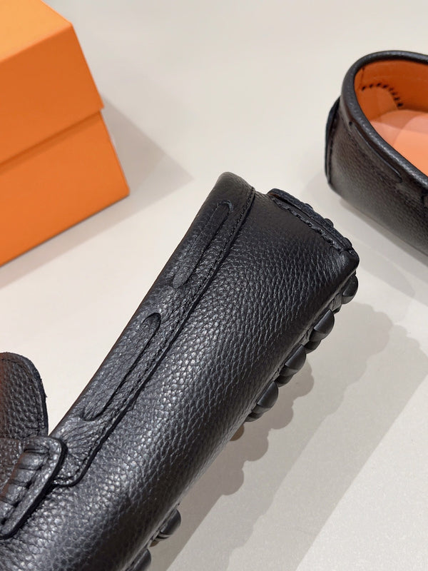 HM Men's Loafer Black Cowhide 557566