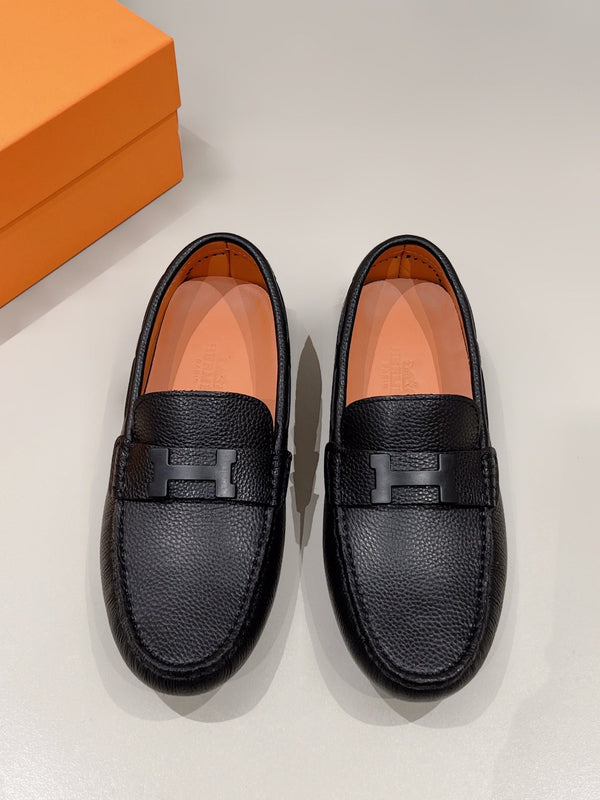 HM Men's Loafer Black Cowhide 557566