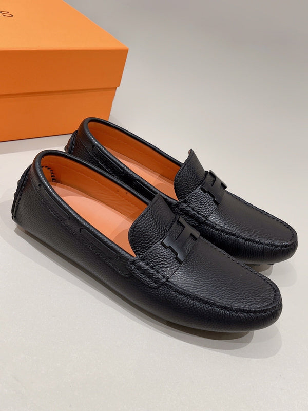 HM Men's Loafer Black Cowhide 557566