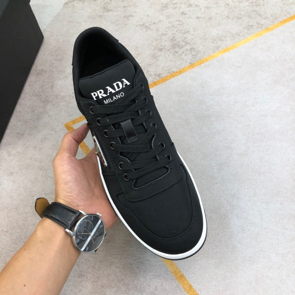 PRA PRAX 01 RE-NYLON SNEAKERS IN BLACK FABRIC