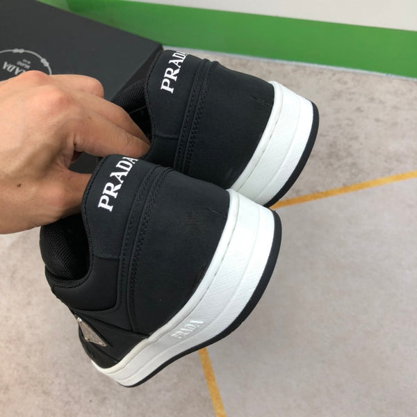 PRA PRAX 01 RE-NYLON SNEAKERS IN BLACK FABRIC