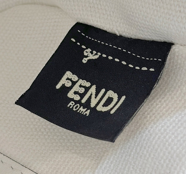 BORSA FENDI 19 BAGUETTE IN TELA MISTA NERA E BIANCA CON FERRAMENTA ORO