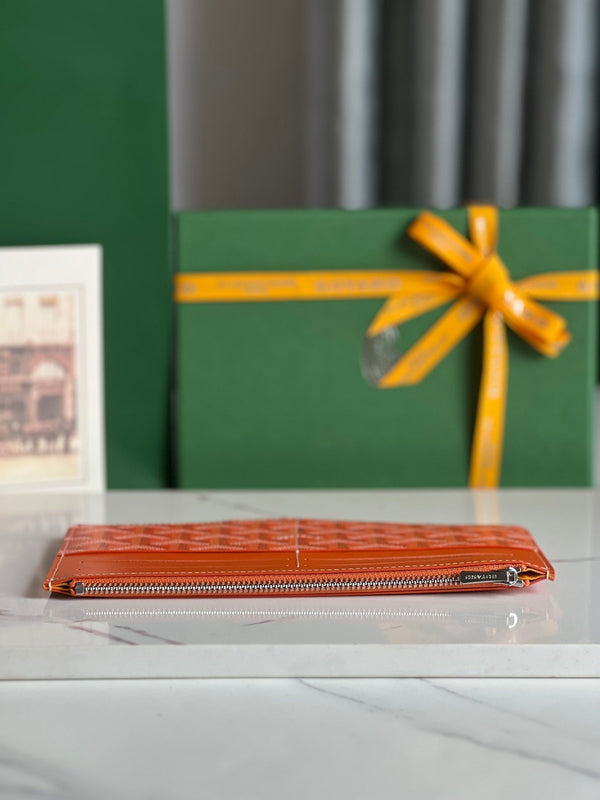 INSERTO LOUISE 21 IN TELA GOYARDINE ROSSO ARANCIONE