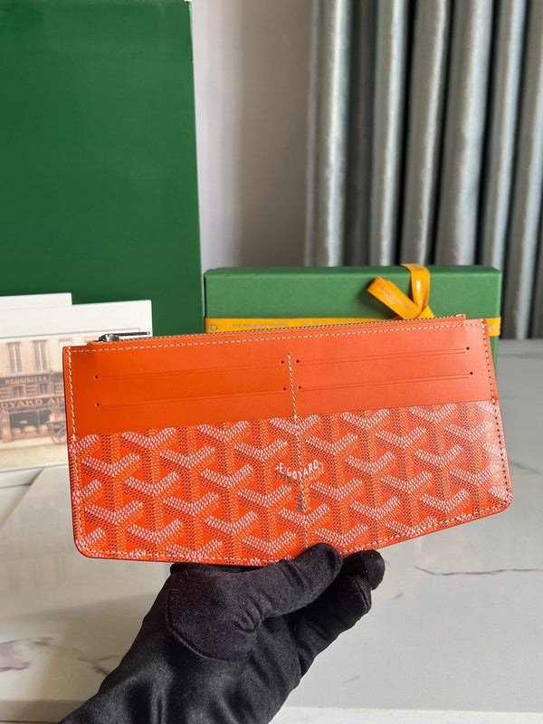 INSERTO LOUISE 21 IN TELA GOYARDINE ROSSO ARANCIONE