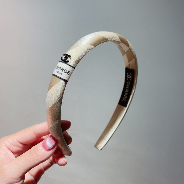 TAN BEIGE SILK HAIRBAND 876967