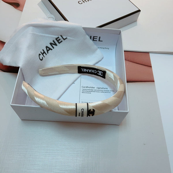 TAN BEIGE SILK HAIRBAND 876967