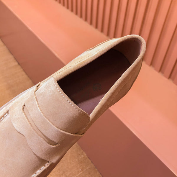 LP RETRO SUMMER WALK LOAFERS PEACH SUEDE