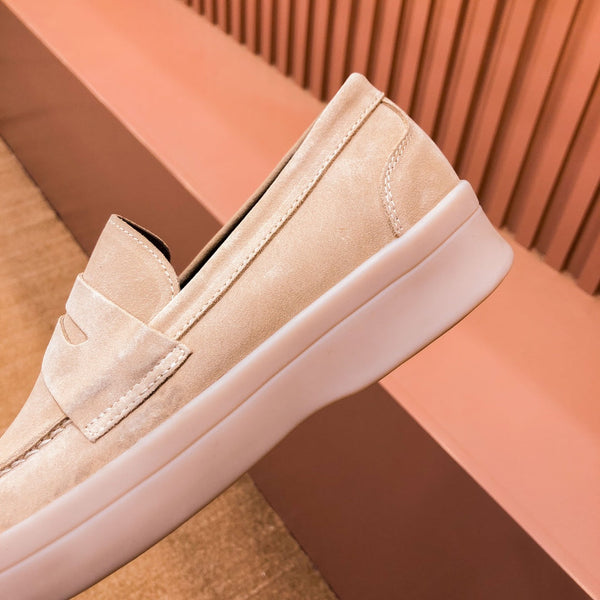 LP RETRO SUMMER WALK LOAFERS PEACH SUEDE