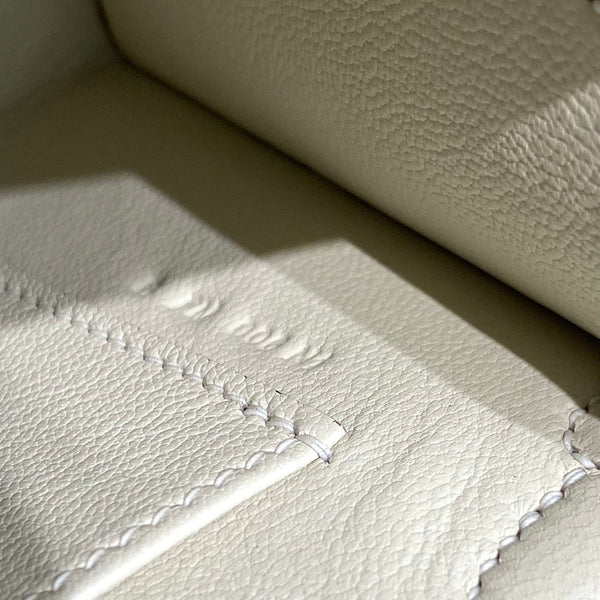 HM Mini Kelly 19cm Cream Gold Epsom Silver Hardware