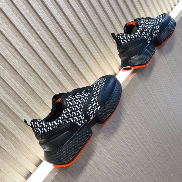 HM Giga 50 Sneaker H Black White Canvas Black Goatskin