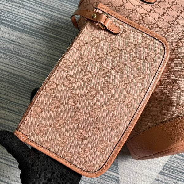 BORSA TOTE GG OPHIDIA GRANDE 40 IN TELA ROSA CHIARO