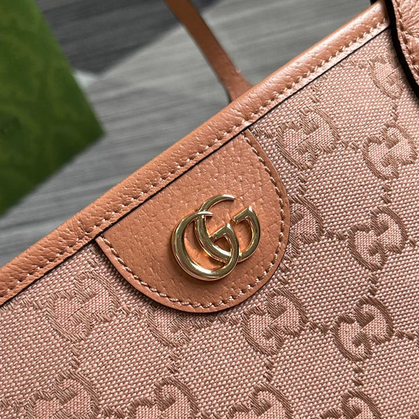 BORSA TOTE GG OPHIDIA GRANDE 40 IN TELA ROSA CHIARO