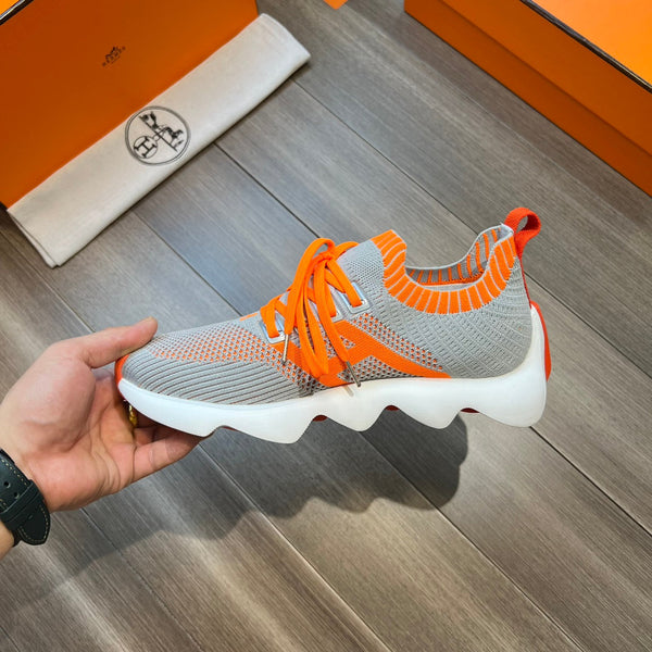 HM FLEX SLIP-ON SNEAKER LIGHT GRAY WOVEN FABRIC