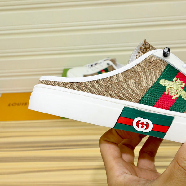 GG Men's ACE Mule Brown Sheepskin Canvas 522954