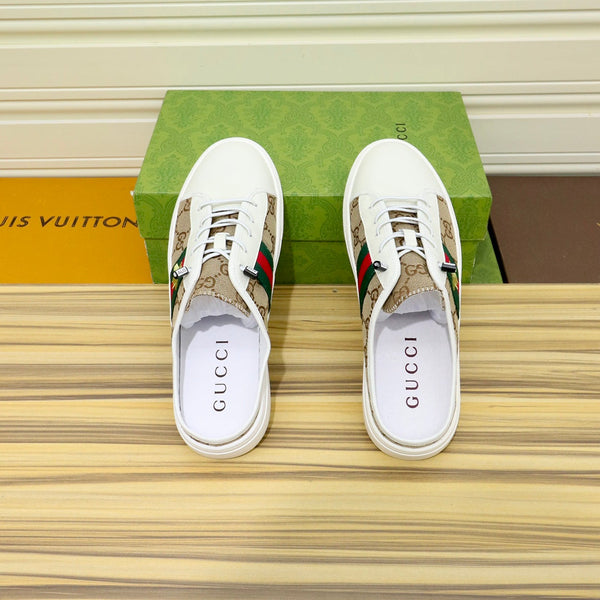 GG Men's ACE Mule Brown Sheepskin Canvas 522954