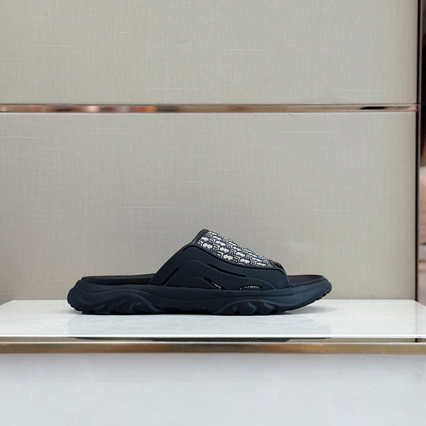 CD H-TOWN SANDAL BLACK AND WHITE JACQUARD