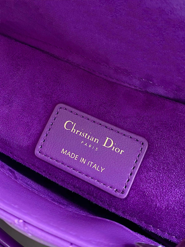 D-JOY BAG 22 IN VIOLET PURPLE LAMBSKIN
