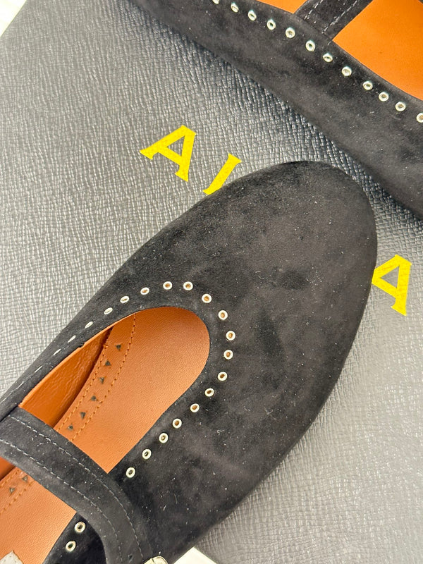 Alaia 25 Ballet Flats Black Suede 293240