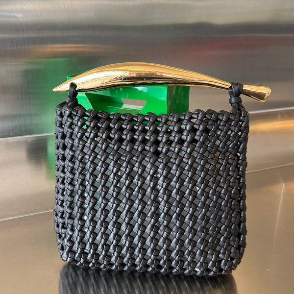 BORSA SARDINE 29 IN PELLE DI AGNELLO NERA