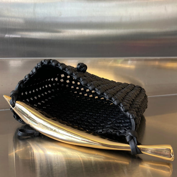 BORSA SARDINE 29 IN PELLE DI AGNELLO NERA