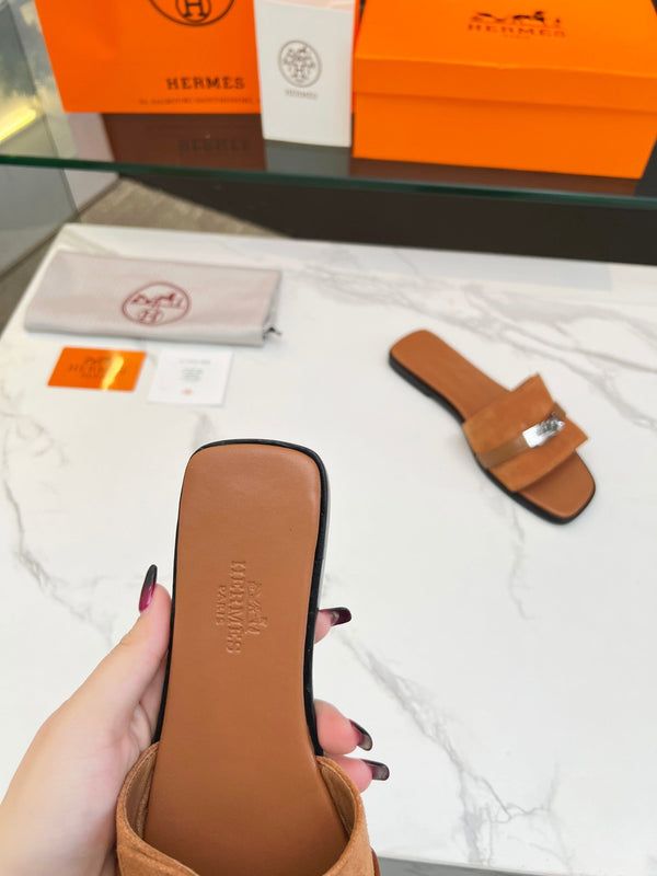 Giulia Sandal Tan Suede Tan Calfskin