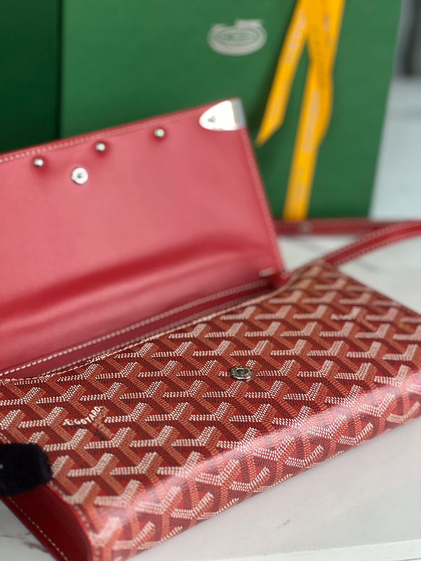 POCHETTE MONTE-CARLO PM 25 IN TELA GOYARDINE CLASSICA ROSSA