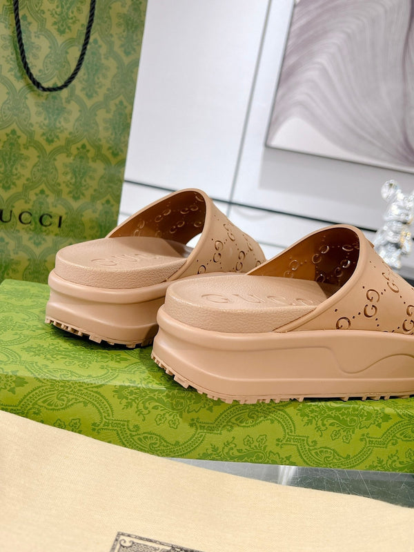 GC 25 50mm Monogram Slide Sandal Brown Cowhide 292395