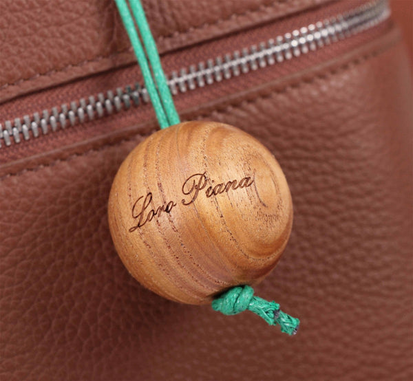 EXTRA BAG L27 IN UMBER BROWN GRAINED CALFSKIN WITH SILVER HARDWARE