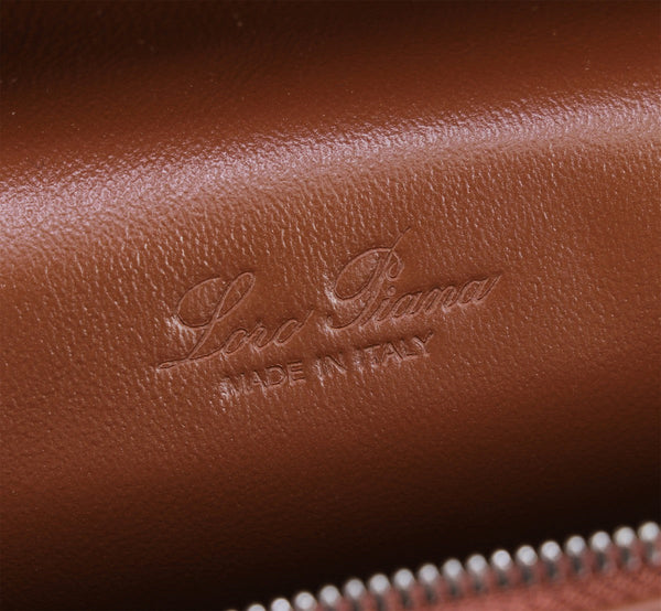 EXTRA BAG L27 IN UMBER BROWN GRAINED CALFSKIN WITH SILVER HARDWARE