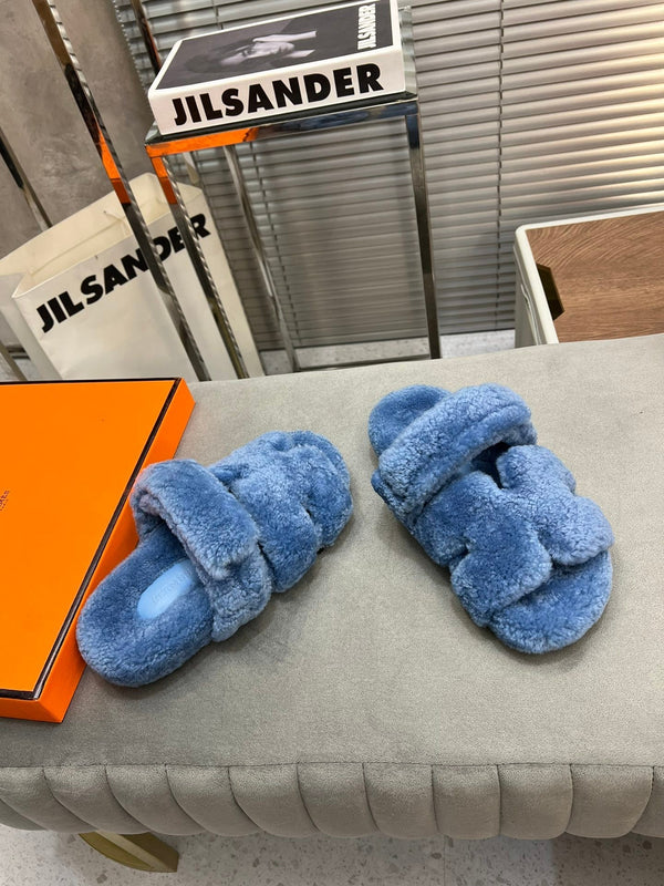 HM Chypre Sandal Blue Fleece Wool 953867