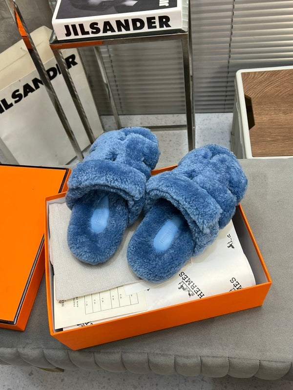HM Chypre Sandal Blue Fleece Wool 953867