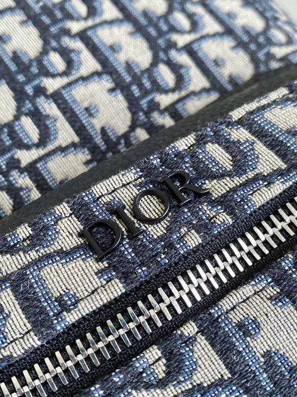 ZAINO GRANDE 42 JACQUARD OBLIQUO BLU