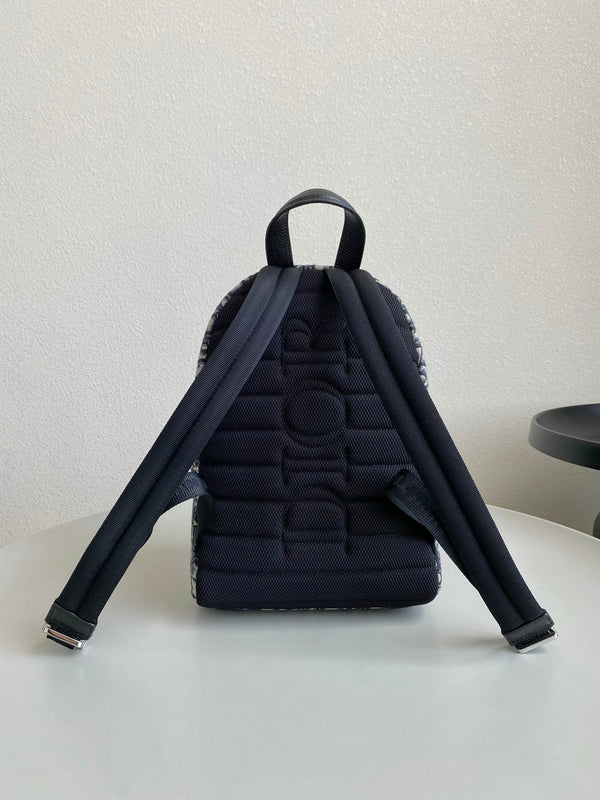 ZAINO GRANDE 42 JACQUARD OBLIQUO BLU