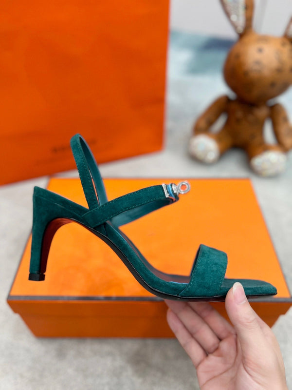 Glamour 75 Sandal Ocean Blue Suede