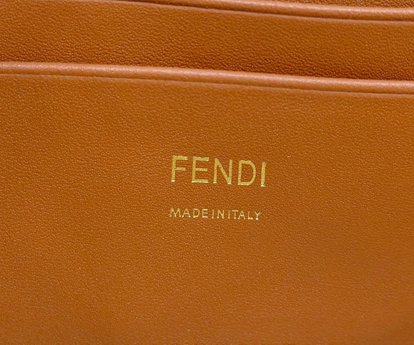 BORSA BAGUETTE FENDI 19 IN TELA GIALLA DI LINO CON FERRAMENTA ORO
